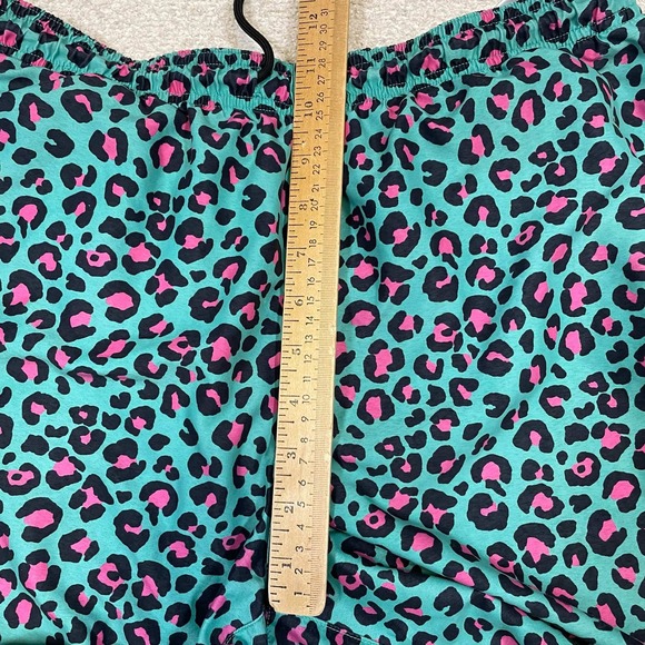 PacSun Mens Size M Green and Pink Leopard Print Swim Trunks Mesh Lined Shorts - Picture 7 of 10